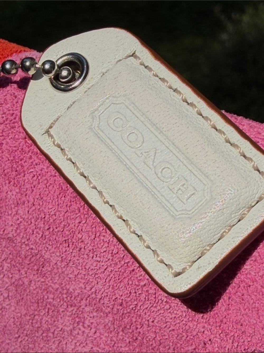 Coach Soho Wristlet/Clutch Multicolor Suede Striped, Leather Trim *VINTAGE* 2003 - Picture 4 of 17